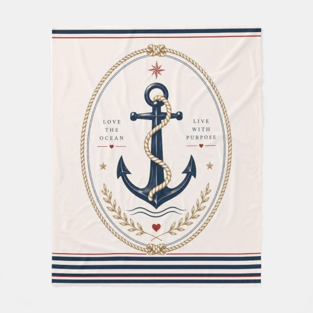 Polaire Couverture de jet classique nautique Sailorcore (Devant)