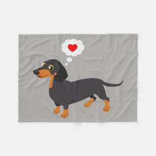 Polaire Couverture de jet de coeur de Doxie d'amour de