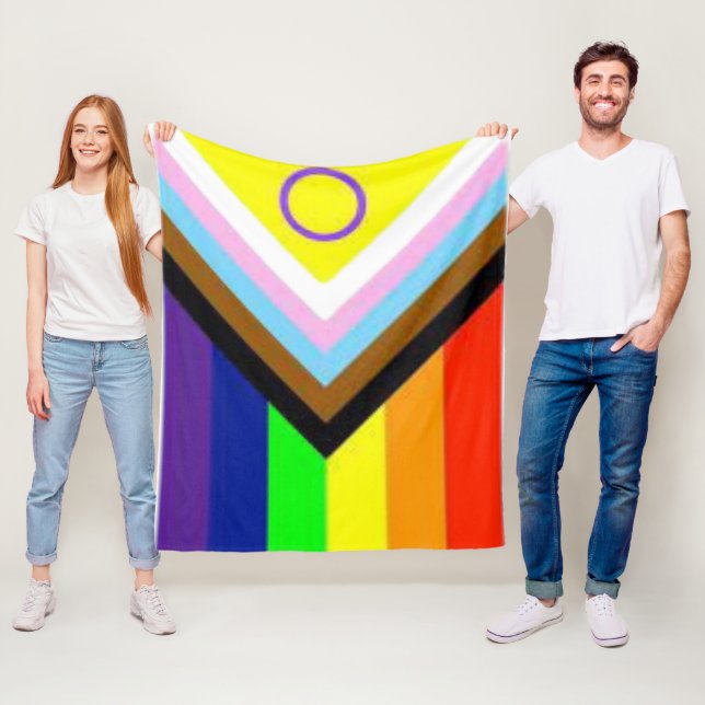 Polaire Couverture de jeté de cadeau de fierté LGBTQIA+ de (En situation)