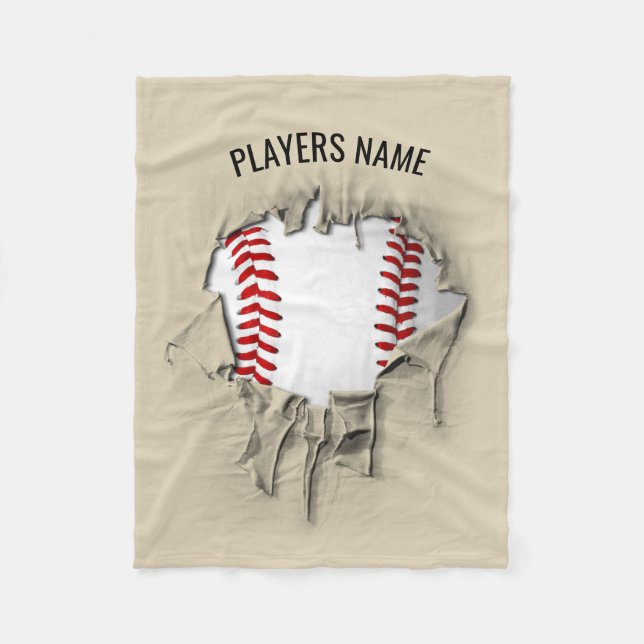 Polaire Couverture de la flotte de baseball déchirée (Devant)