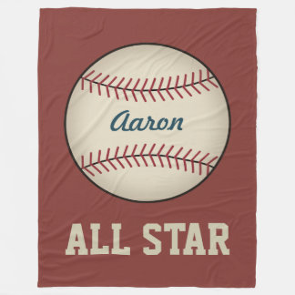 Polaire Couverture de la flotte de baseball rouge personna