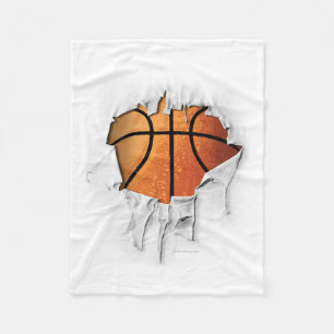 Polaire Couverture de la flotte de basket-ball déchirée