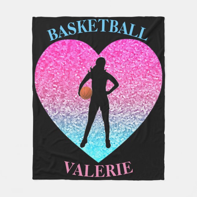 Polaire Couverture de la flotte de basket-ball pour filles (Devant)