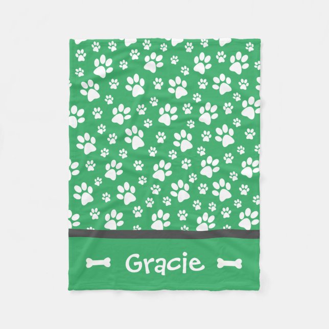 Polaire Couverture de la flotte de chiens Empreintes de pa (Devant)