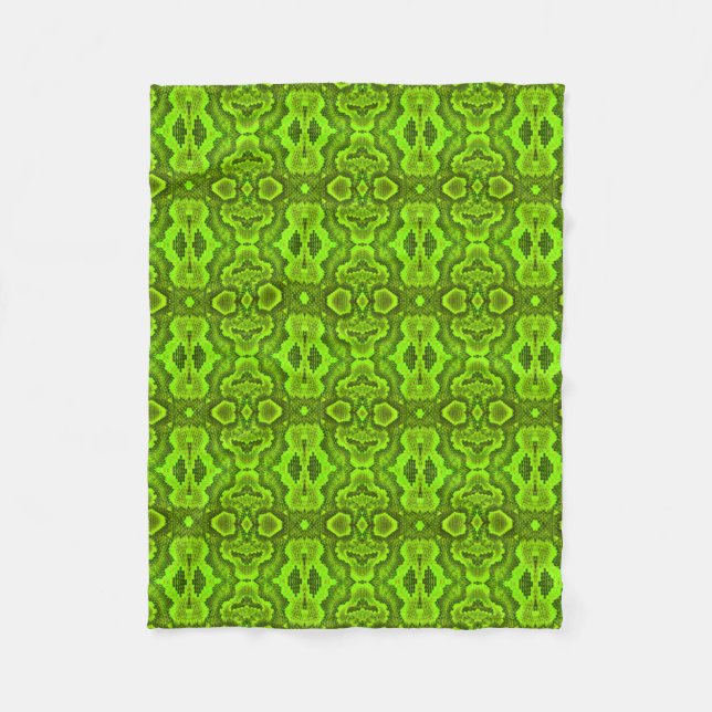 Polaire Couverture de la flotte de texture de serpent vert (Devant)