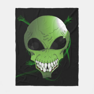Polaire Couverture de la flotte personnalisée Alien vert
