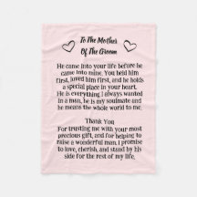 Couverture de la mère du marié Cadeau de mariage d