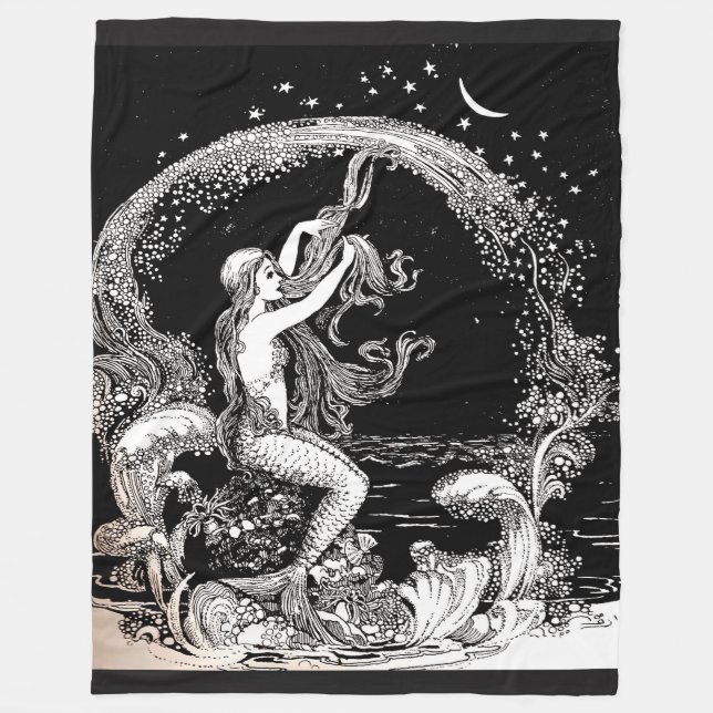 Polaire couverture de la sirène d'impression vintage (Devant)