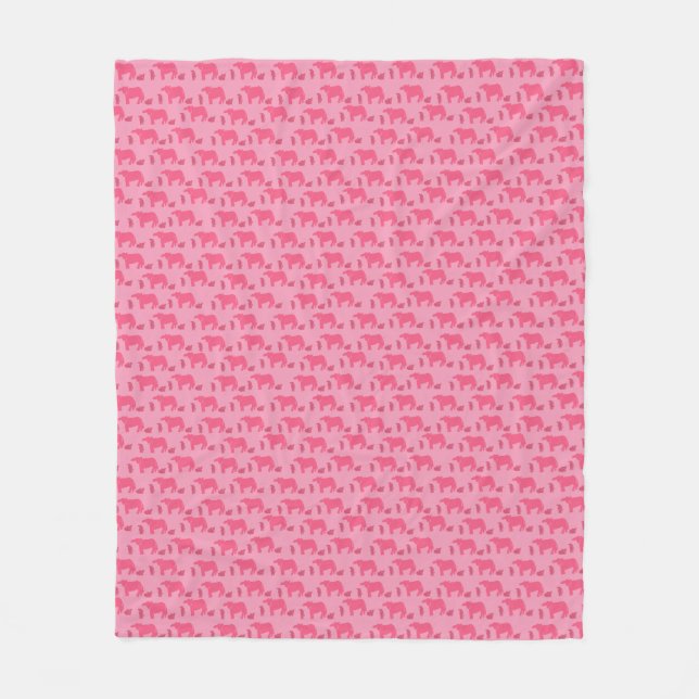 Polaire Couverture de laine rose sinistre Vaches Ranch occ (Devant)