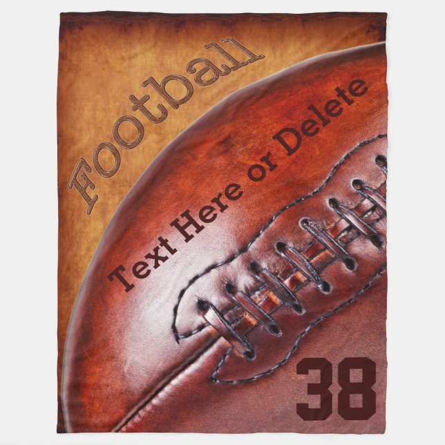 Polaire Couverture de lancer de football vintage PERSONALI (Devant)