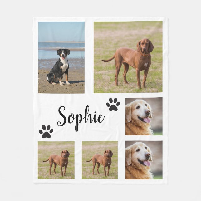 Polaire Couverture de literie avec photo de chien chat et  (Devant)