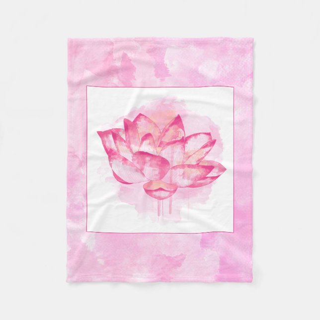 Polaire Couverture de Lotus d'aquarelle petite (Devant)