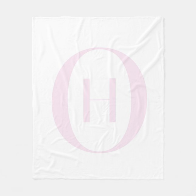 Polaire Couverture de luxe personnalisée avec monogramme r (Devant)