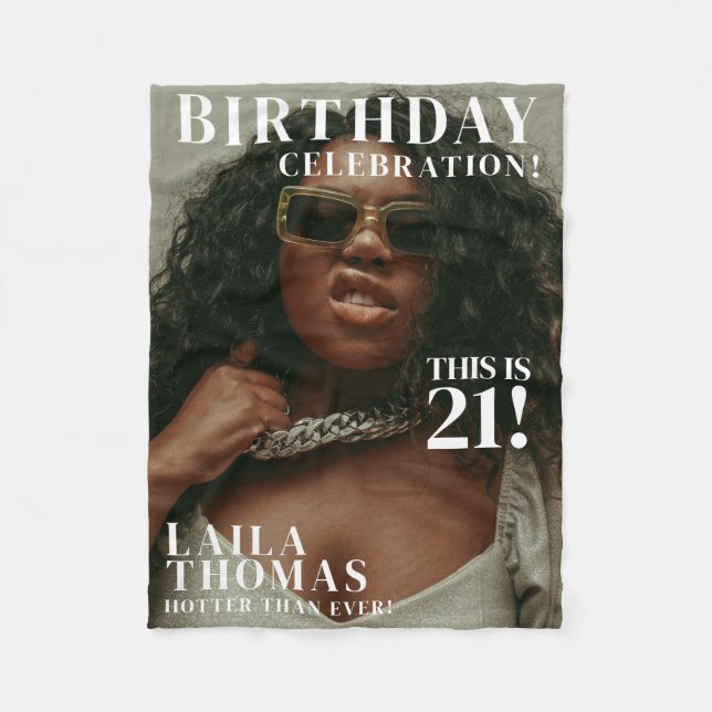 Polaire Couverture de magazine de fête d'anniversaire pers (Devant)