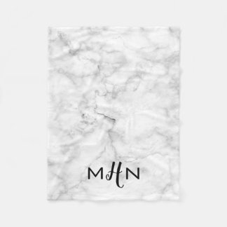 Polaire Couverture DE MARBRE de monogramme