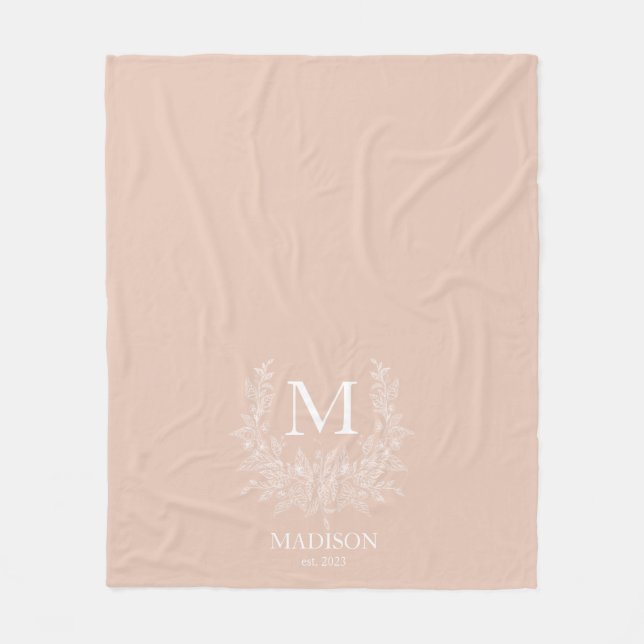 Polaire Couverture de monogramme (Devant)