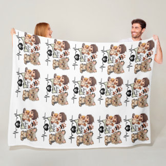Polaire Couverture de Motif de chien mignon