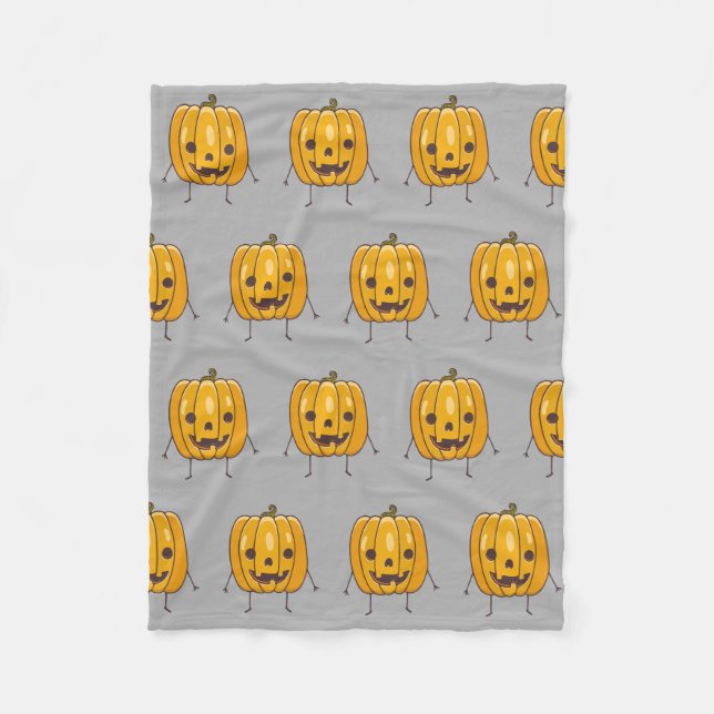 Polaire Couverture de motif de citrouille de Halloween (Devant)