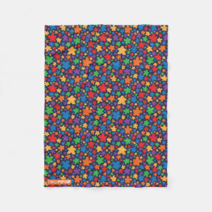Polaire Couverture de motif de Meeple