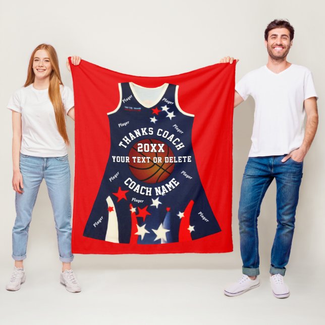 Polaire Couverture de NetBall vierge commandée sur mesure (En situation)