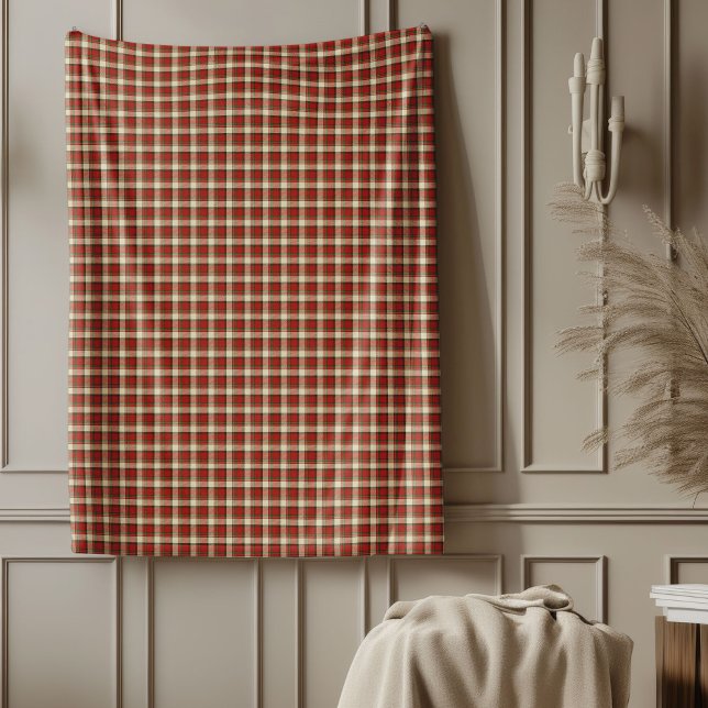Polaire Couverture de Noël classique rouge vert Tartan (Classic Red Green Tartan Plaid Christmas Blanket)