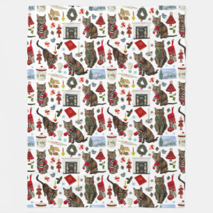 Polaire Couverture de Noël de chat