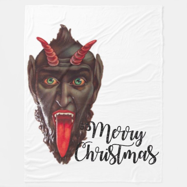 Polaire couverture de noël de krampus (Devant)