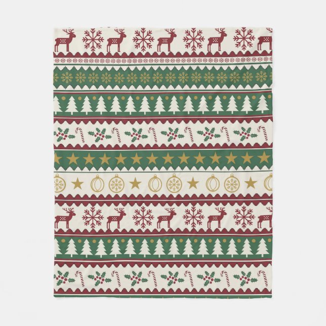 Polaire Couverture de Noël de la Forêt de Fête (Devant)