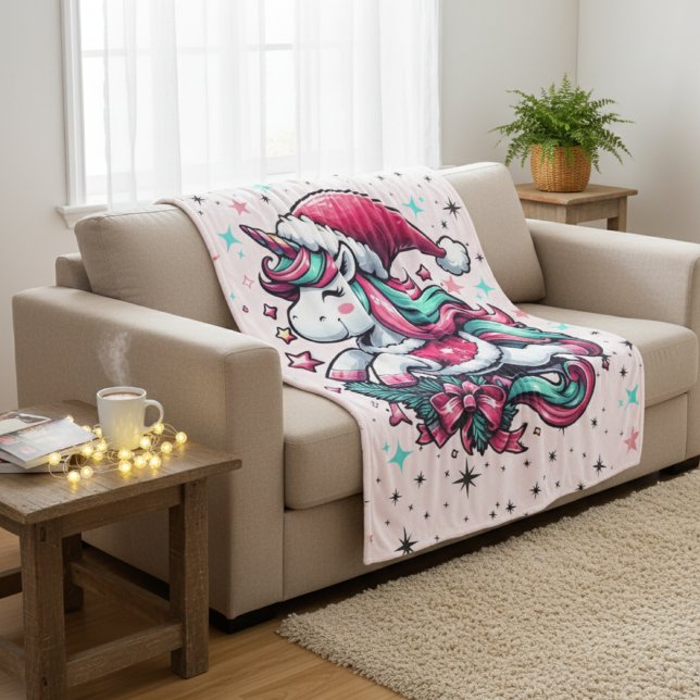 Polaire Couverture de Noël de la licorne magique (Créateur téléchargé)