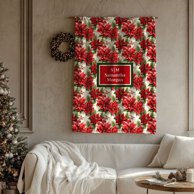 Polaire Couverture de Noël Rouge Vert Traditionnelle Cadea (Red Green Christmas Blanket Traditional Chic Gift)