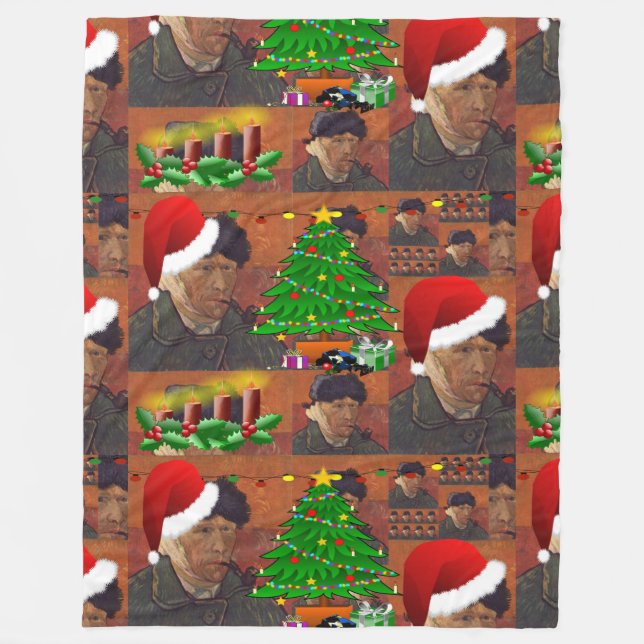 Polaire couverture de noël van gogh (Devant)