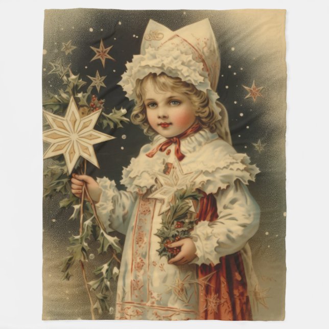 Polaire Couverture de Noël Whisper Vintage d'hiver (Devant)