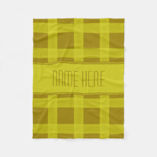 Polaire Couverture de nom personnalisé plaquée or jaune