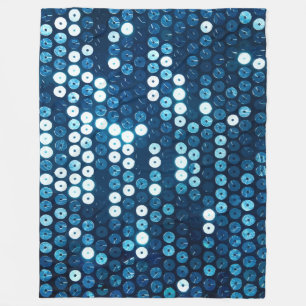 Polaire couverture de paillettes bleu brillant