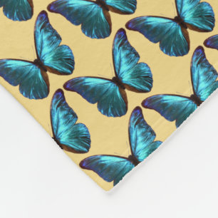 Polaire Couverture de papillon bleu Morpho