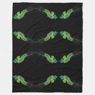 Polaire couverture de peinture d'oiseau vert