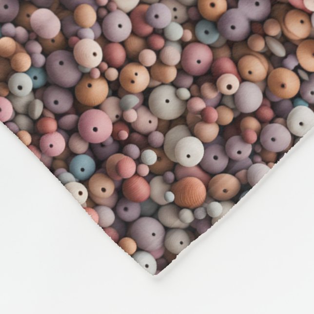 Polaire Couverture de perles en bois pastel (Coin)