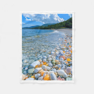 Polaire Couverture de plage de galets colorés