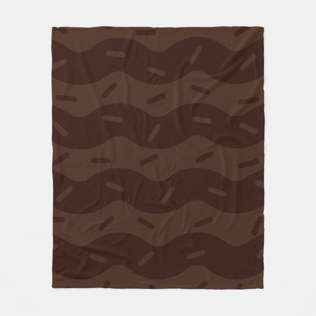 Polaire Couverture de plaid en fausse fourrure au chocolat (Devant)