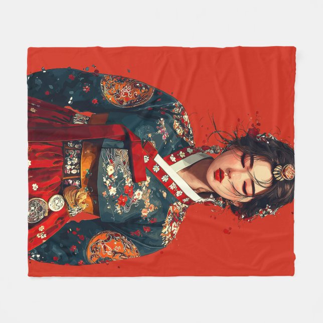 Polaire Couverture de portrait Hanbok moderne (Devant (Horizontal))