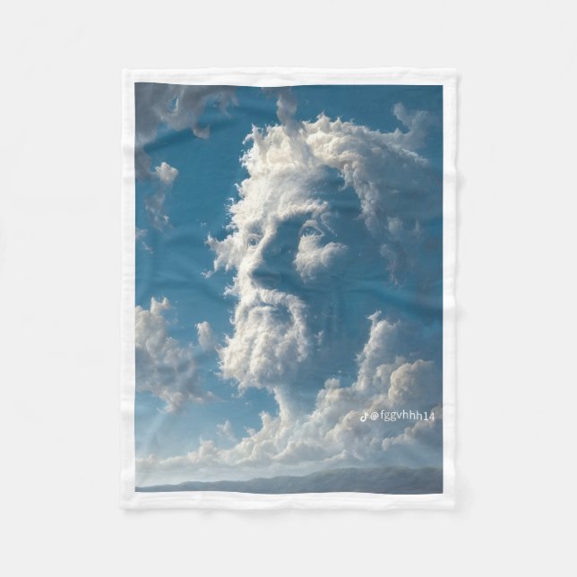 Polaire Couverture de profil de visage nuageux (Devant)