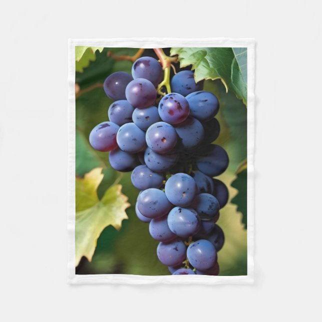 Polaire Couverture de raisins violets frais (Devant)