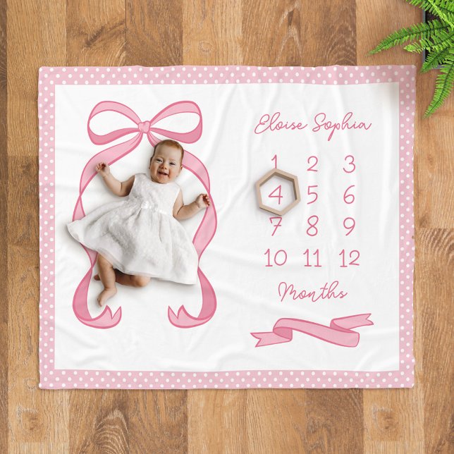 Polaire Couverture de repère bébé fille arc-en-ciel rose à (Créateur téléchargé)