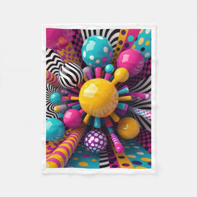 Polaire Couverture de sphères et de motifs abstraits 3D vi (Devant)