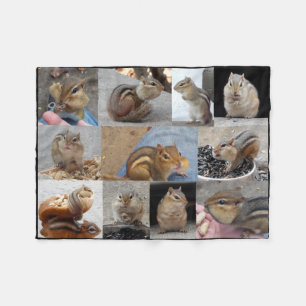 Polaire Couverture de tamia d'ouatine avec 11 Chipmunks.