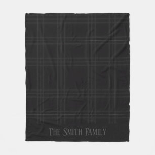 Polaire Couverture de tartan écossais noir personnalisée p