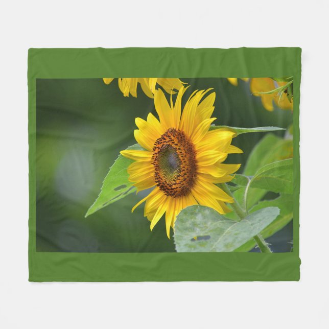 Polaire Couverture de tournesol gaie (Devant (Horizontal))