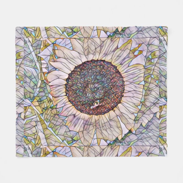 Polaire Couverture de tournesol mosaïque (Devant (Horizontal))