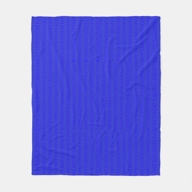Polaire Couverture de vagues bleues (Devant)