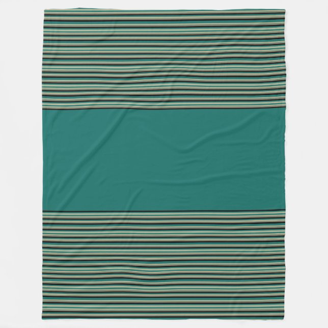Polaire Couverture de voiture Décontractée turquoise bande (Devant)